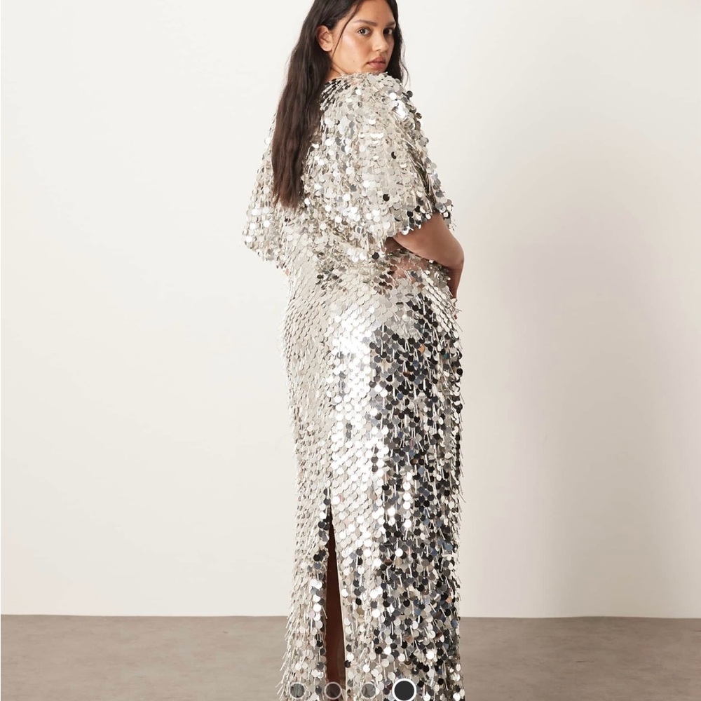 Silver Sequin Gown